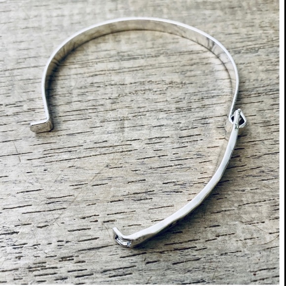 SET OF 2 BLESSED SILVER STAINLESS BANGLE - Picture 4 of 5